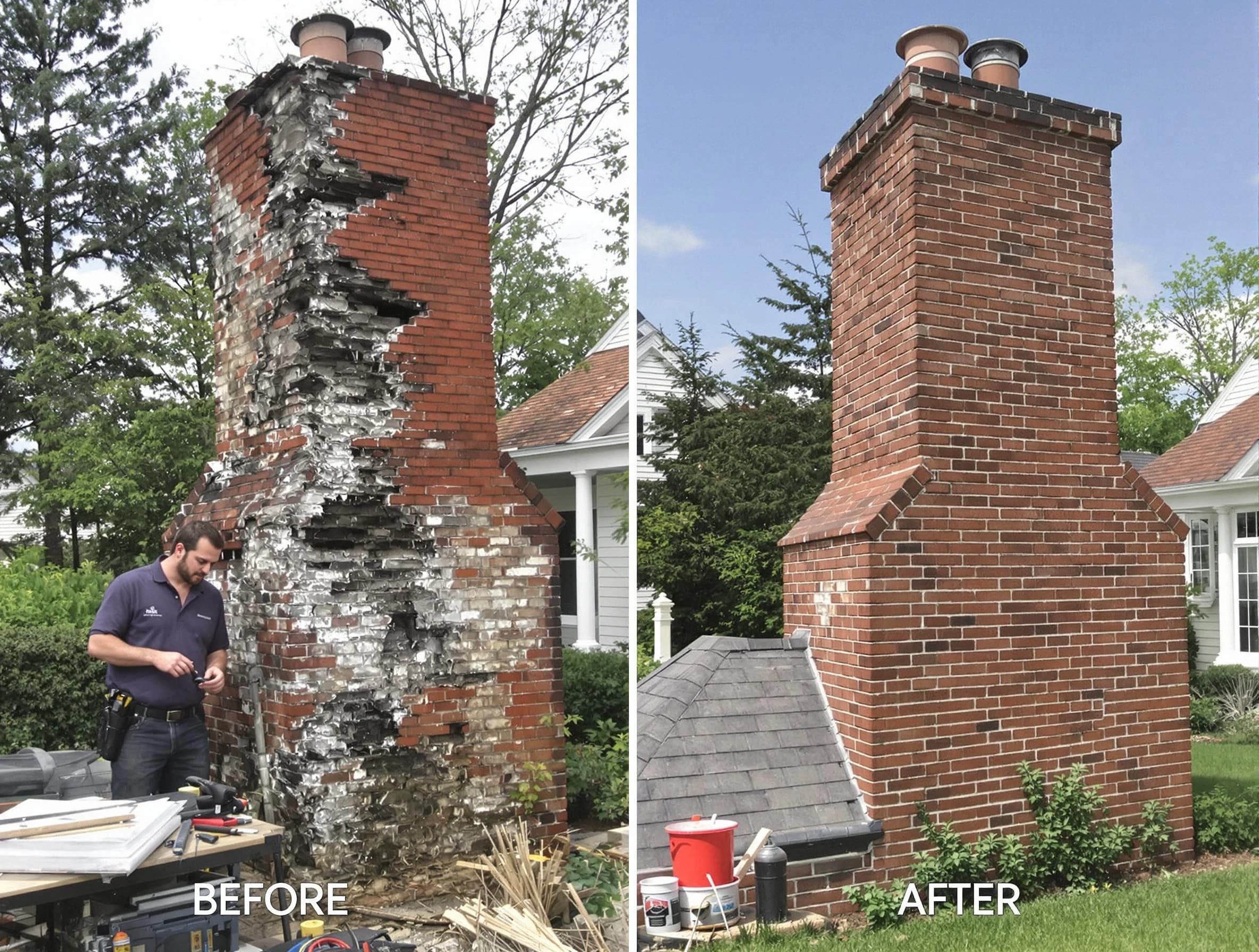 Los Lunas Chimney Sweep performing a full chimney restoration in Los Lunas, NM