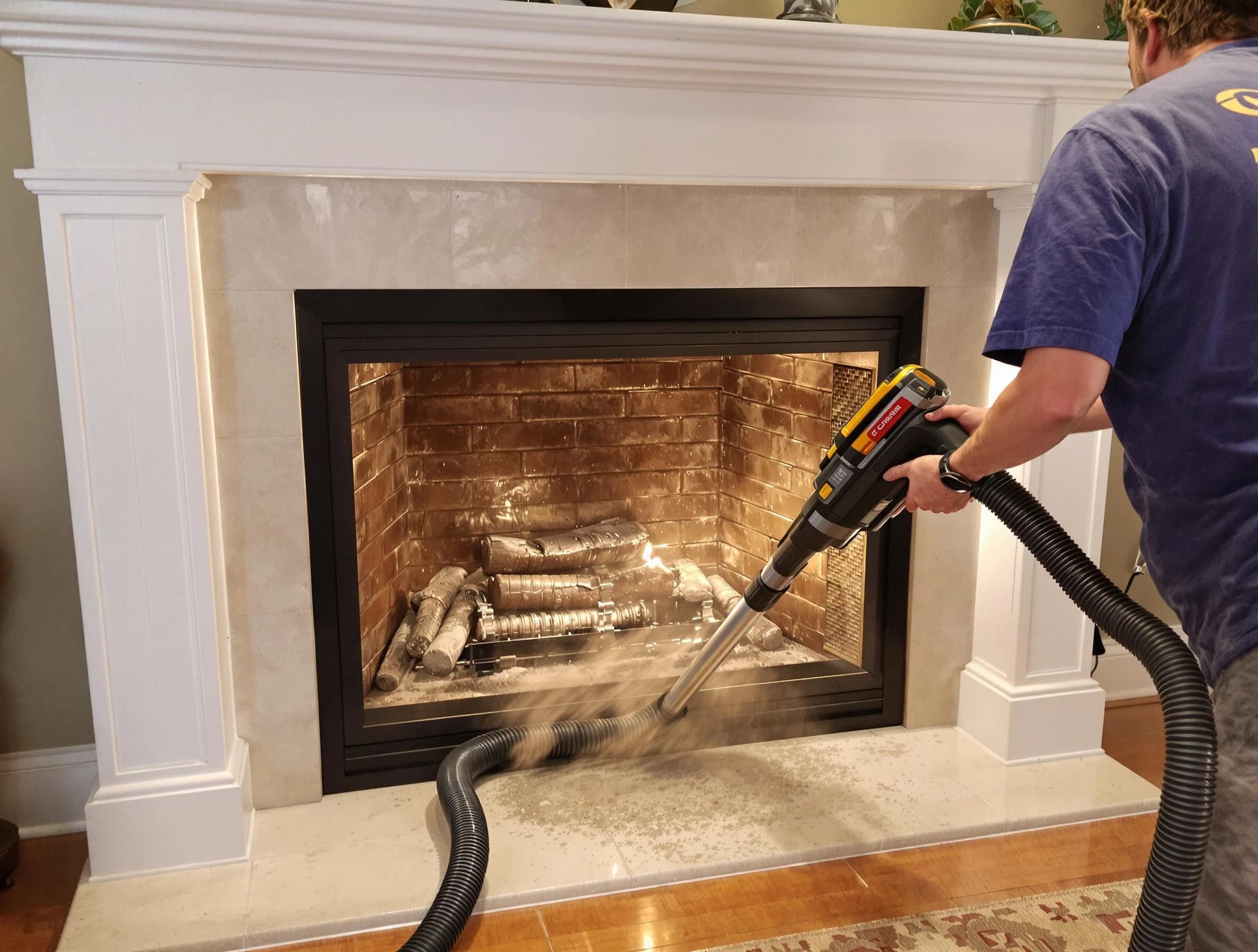Fireplace cleaning performed by Los Lunas Chimney Sweep in Los Lunas, NM