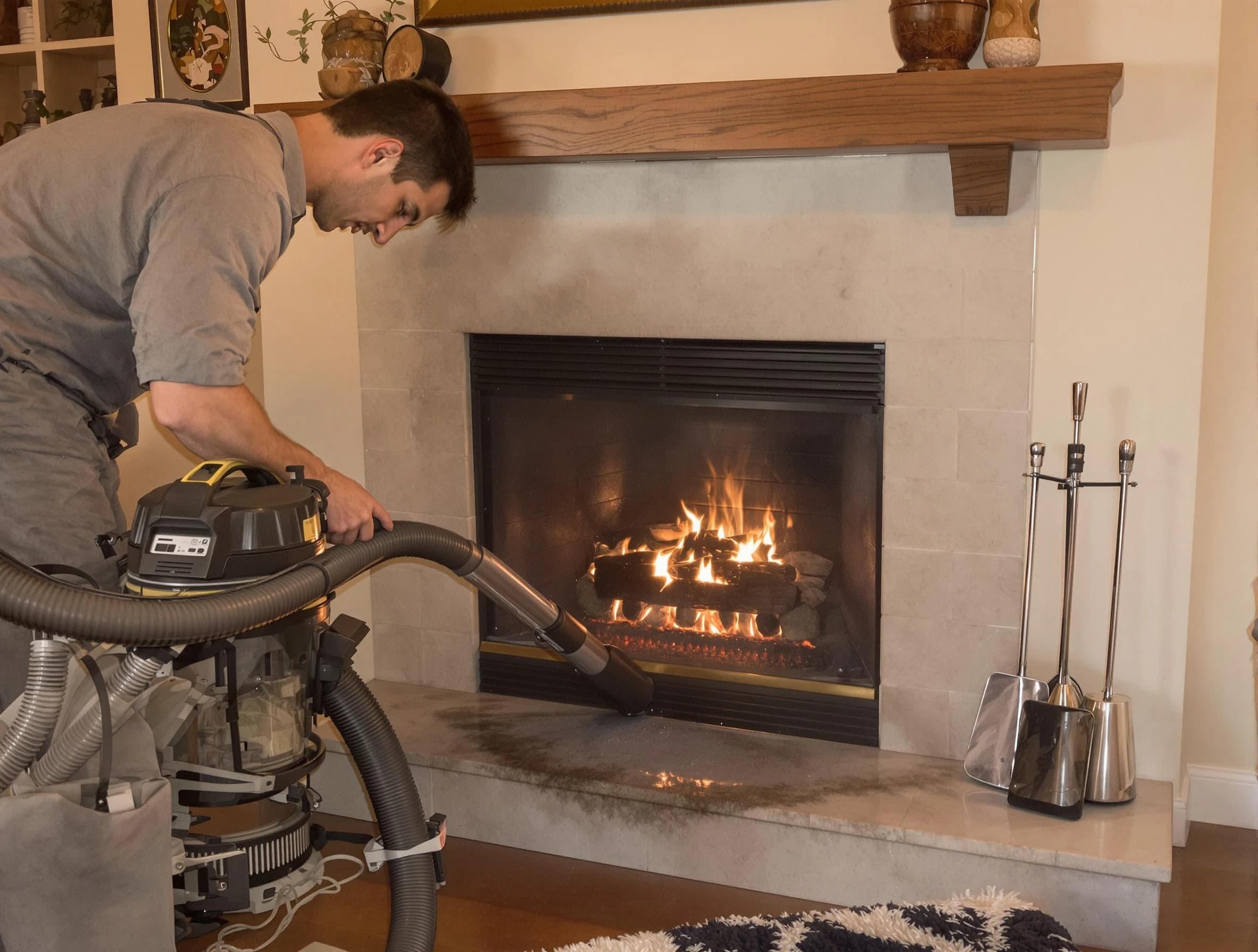 Routine fireplace upkeep by Los Lunas Chimney Sweep in Los Lunas, NM