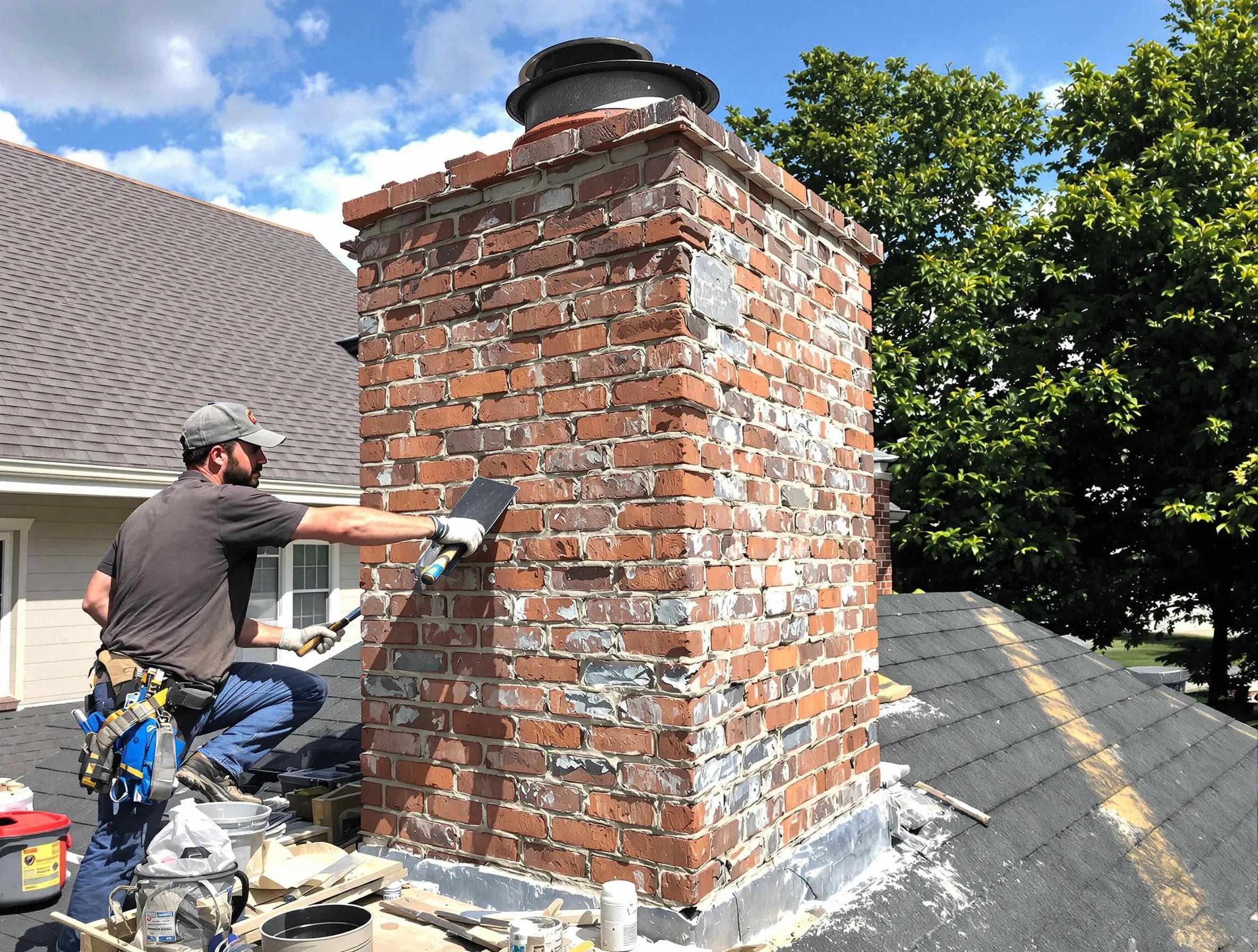 Completed chimney rebuild by Los Lunas Chimney Sweep in Los Lunas, NM