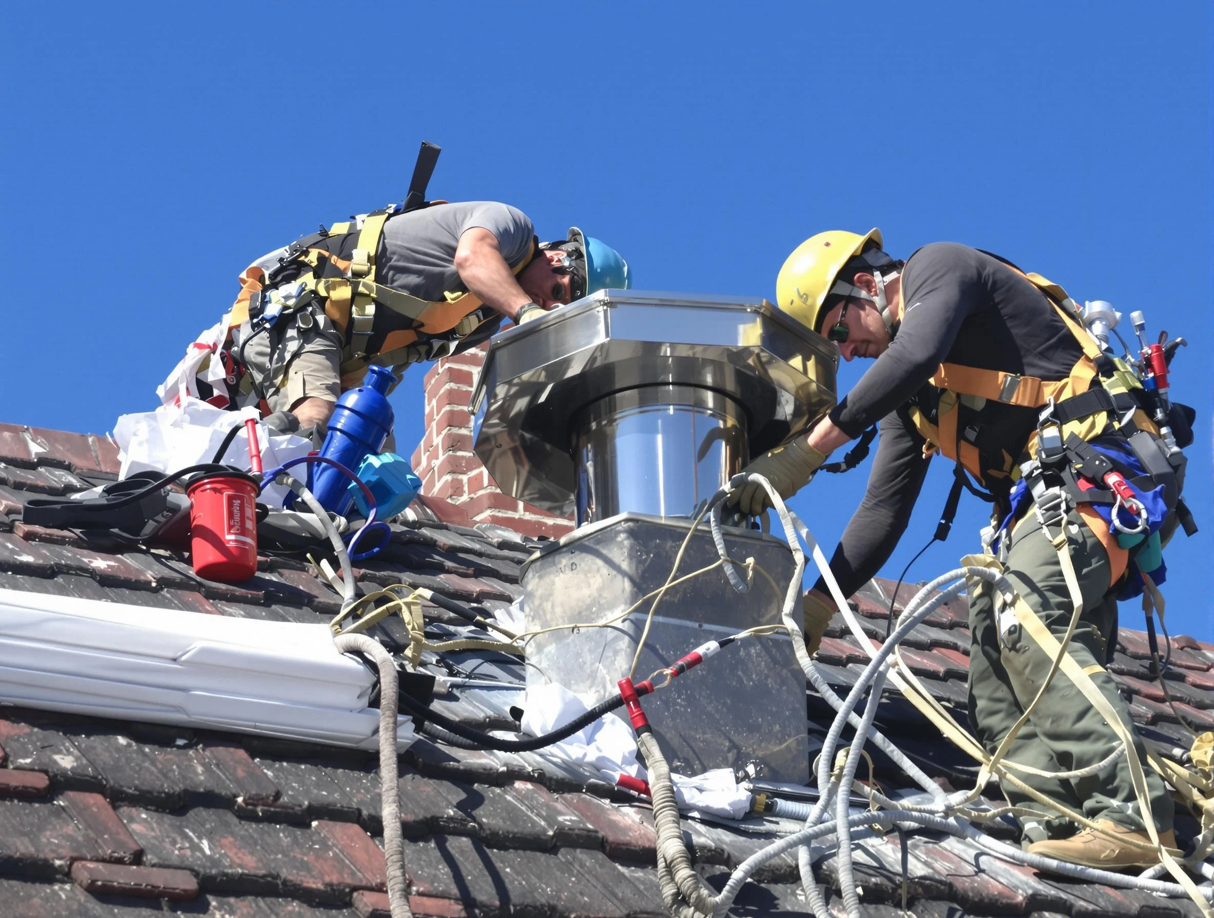 Protective chimney cap installed by Los Lunas Chimney Sweep in Los Lunas, NM