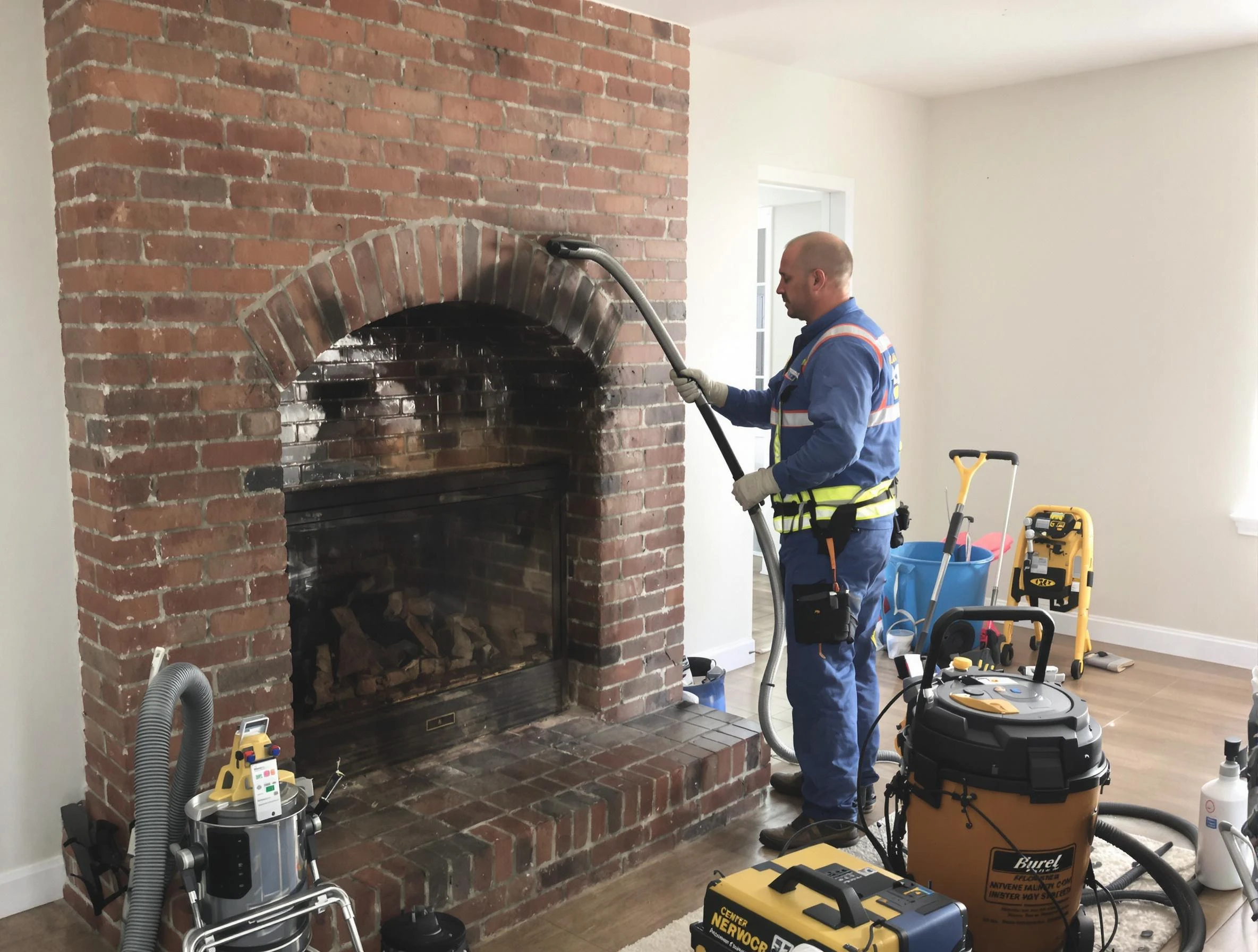 Los Lunas Chimney Sweep expert performing detailed chimney sweep in Los Lunas, NM