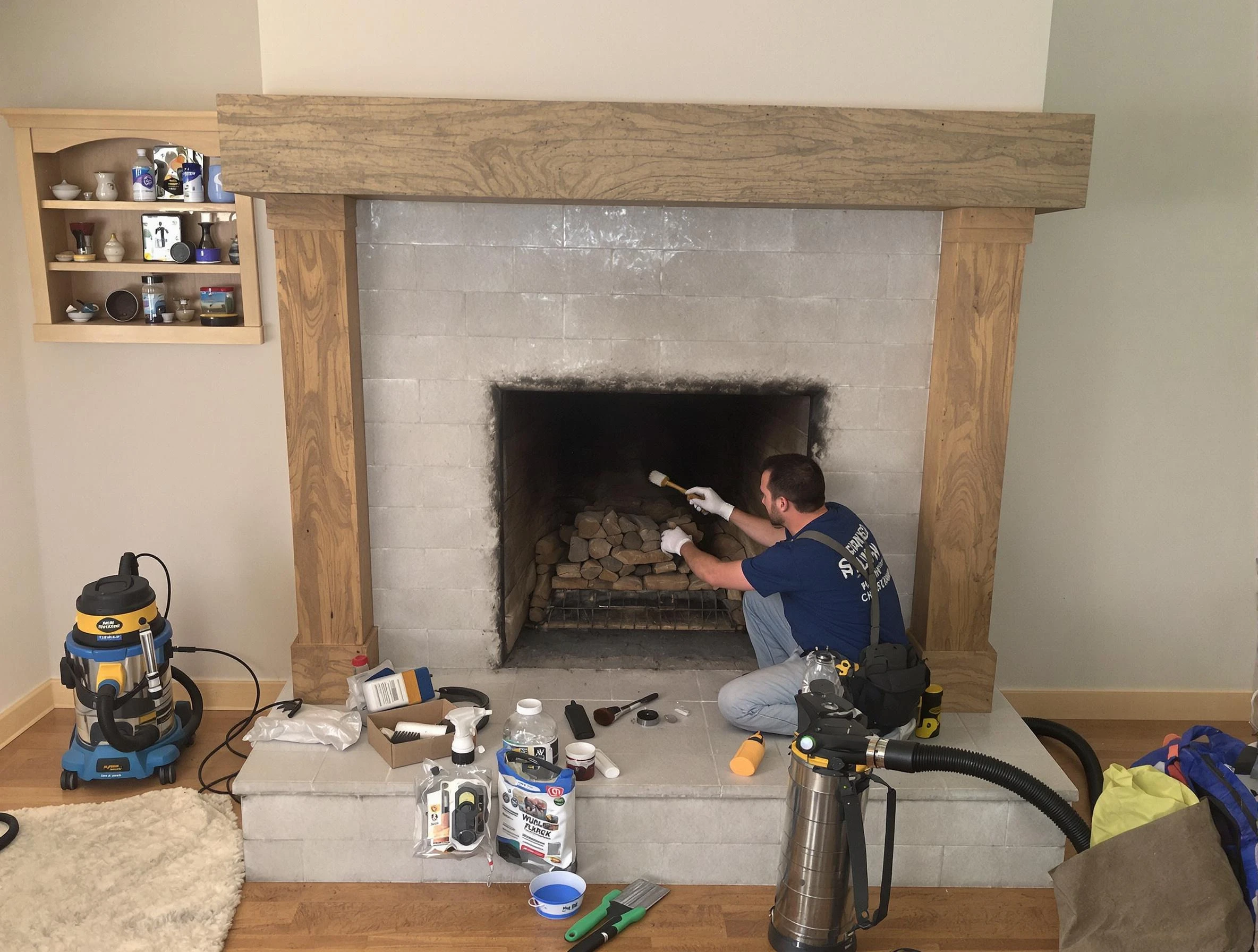 Detailed creosote removal process by Los Lunas Chimney Sweep in Los Lunas, NM