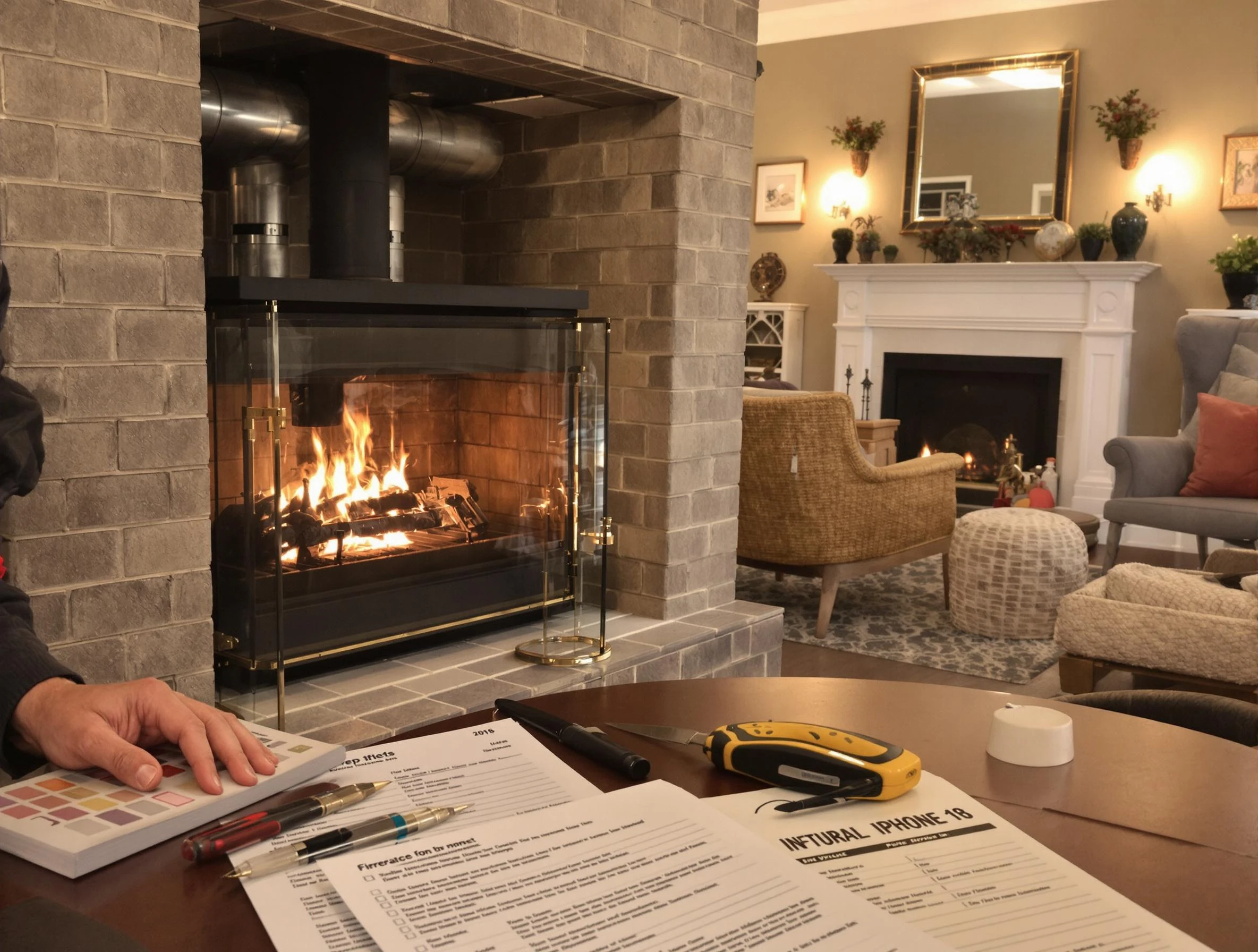 Los Lunas Chimney Sweep verifying fireplace safety measures in Los Lunas, NM